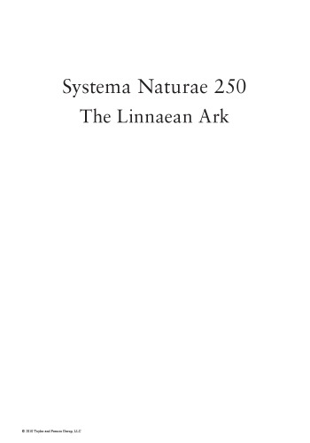 Systema Naturae 250 The Linnaean Ark Andrew Polaszek