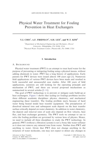 Advances In Heat Transfer 38 James P Hartnett Young I Cho George A Greene