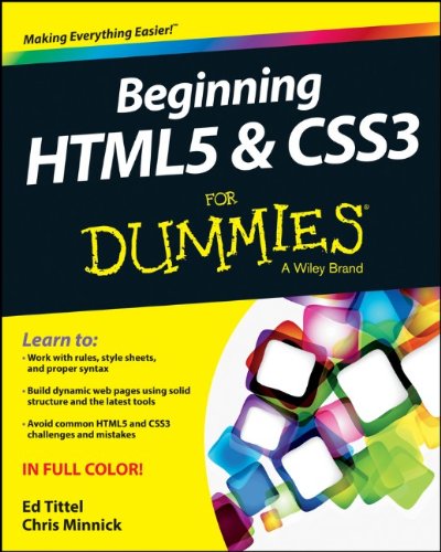 Beginning Html5 And Css3 For Dummies 1st Edition Ed Tittel Chris Minnick