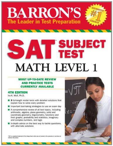 Barrons Sat Subject Test Math Level 1 4th Ira K Wolf Phd