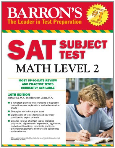 Barrons Sat Subject Test Math Level 2 10th Richard Ku Howard Dodge