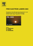 Free Electron Lasers 2003 Proceedings Of The 25th International Free Electron Laser Conference And The 10th Fel Users Workshop Tsukuba Ibaraki Japan 812 September 2003 Eisuke J Minehara