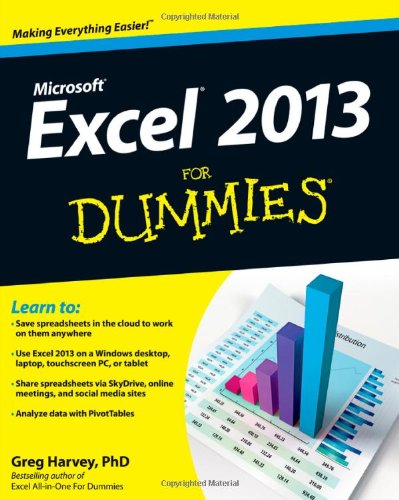 Excel 2013 For Dummies 1st Edition Greg Harvey