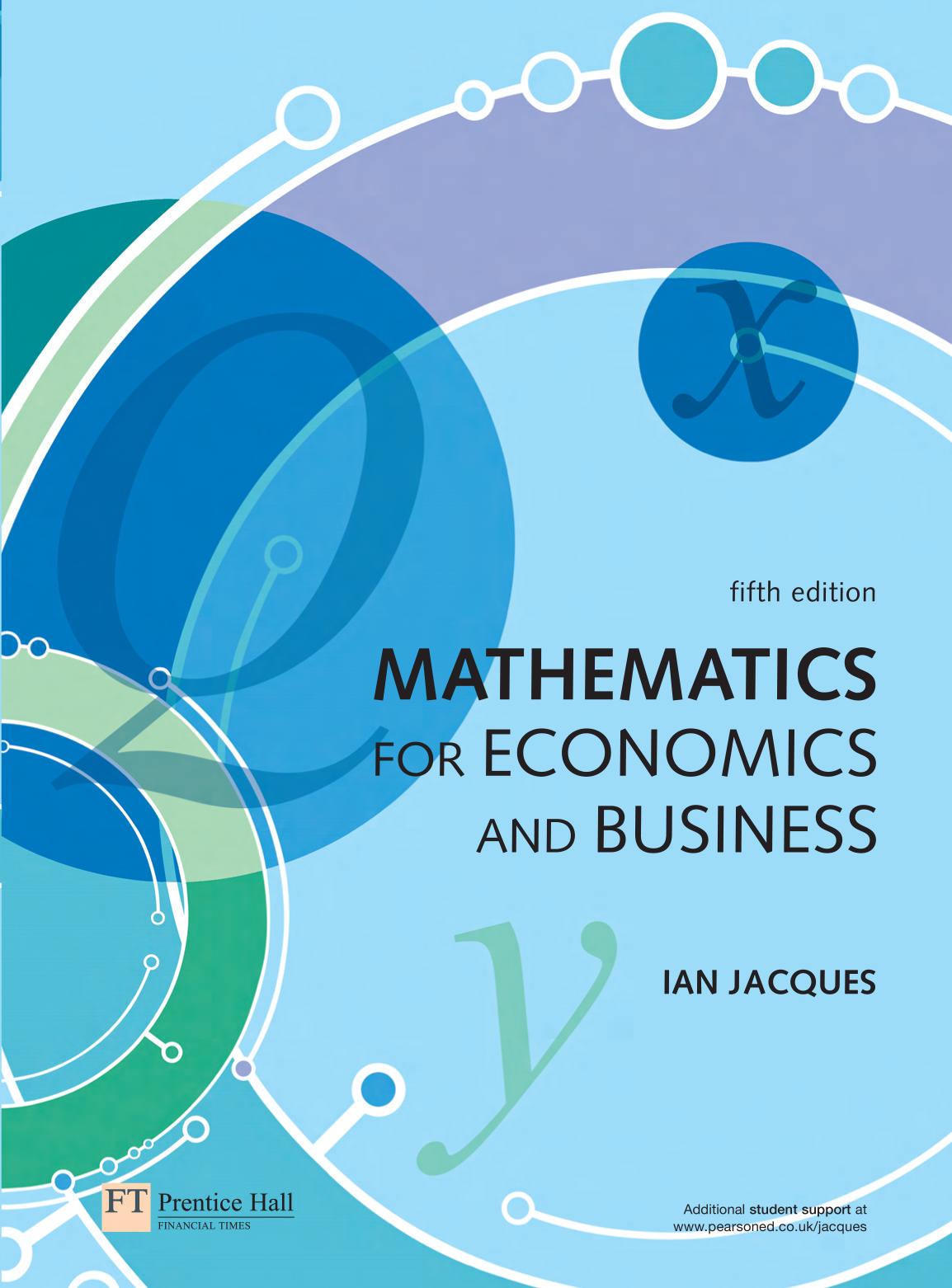 Mathematics For Economics And Business 5th Ian Jacques