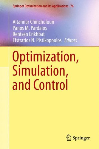 Optimization Simulation And Control 2013th Edition Altannar Chinchuluun