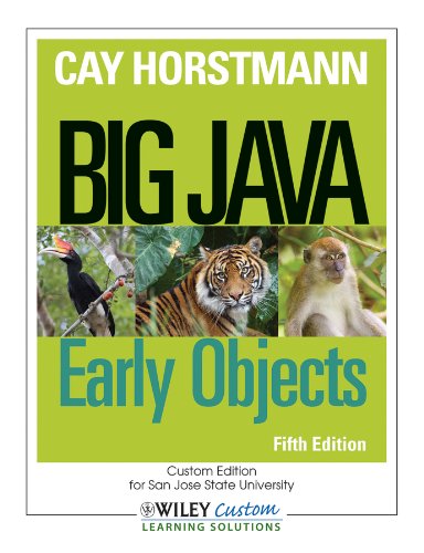 Big Java Early Objects 5th Edition Cay S Horstmann