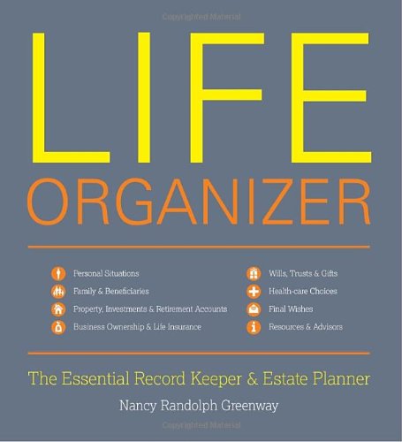 Life Organizer The Essential Record Keeper And Estate Planner Lslf Nancy Randolph Greenway