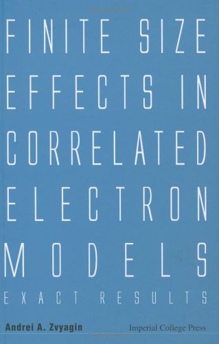 Finite Size Effects In Correlated Electron Models Exact Results Andrei A Zvyagin