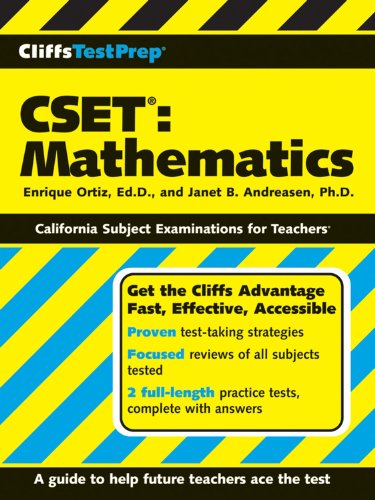 Cliffstestprep Cset Mathematics 1st Edition Janet B Andreasen Phd