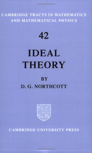 Ideal Theory D G Northcott