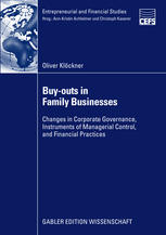 Buyouts In Family Businesses Changes In Corporate Governance Instruments Of Managerial Control And Financial Practices 1st Edition Oliver Klckner Auth