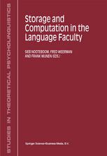 Storage And Computation In The Language Faculty 1st Edition Sieb Nooteboom