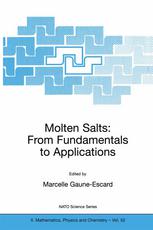 Molten Salts From Fundamentals To Applications 1st Edition M P Tosi Auth