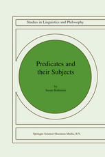 Predicates And Their Subjects 1st Edition Susan Rothstein Auth