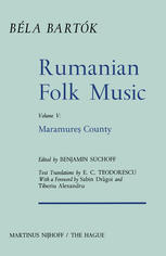 Rumanian Folk Music 1st Edition Bela Bartok