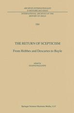 The Return Of Scepticism From Hobbes And Descartes To Bayle 1st Edition Gianni Paganini Auth