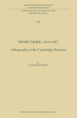 Henry More 16141687 A Biography Of The Cambridge Platonist 1st Edition Robert Crocker Auth