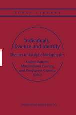 Individuals Essence And Identity Themes Of Analytic Metaphysics 1st Edition Kit Fine Auth