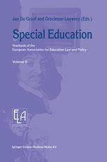 Special Education Yearbook Of The European Association For Education Law And Policy 1st Edition Lode De Geyter Auth