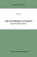 The Withdrawal Of Rights Rights From A Different Perspective 1st Edition Ovadia Ezra Auth