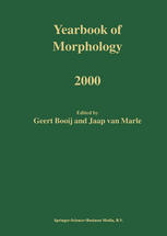 Yearbook Of Morphology 2000 1st Edition Stephen R Anderson Auth