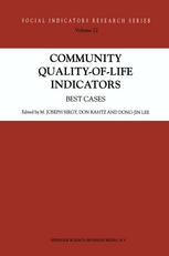 Community Qualityoflife Indicators Best Cases 1st Edition M Joseph Sirgy