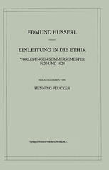 Einleitung In Die Ethik Vorlesungen Sommersemester 19201924 1st Edition Henning Peucker Auth