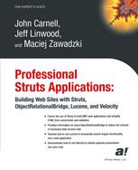 Professional Struts Applications Building Web Sites With Struts Objectrelationalbridge Lucene And Velocity John Carnell