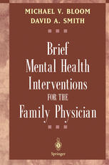 Brief Mental Health Interventions For The Family Physician 1st Edition Michael V Bloom Phd