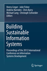 Building Sustainable Information Systems Proceedings Of The 2012 International Conference On Information Systems Development 1st Edition Karlheinz Kautz Auth