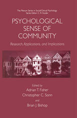 Psychological Sense Of Community Research Applications And Implications 1st Edition Kimberly D Bess