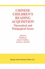 Chinese Childrens Reading Acquisition Theoretical And Pedagogical Issues 1st Edition Ovid J L Tzeng Auth