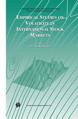 Empirical Studies On Volatility In International Stock Markets 1st Edition Eugenie M J H Hol Auth