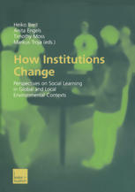 How Institutions Change Perspectives On Social Learning In Global And Local Environmental Contexts 1st Edition Heiko Breit