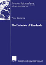 The Evolution Of Standards 1st Edition Volker Simmering Auth