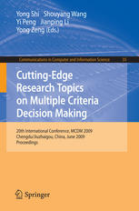 Cuttingedge Research Topics On Multiple Criteria Decision Making 20th International Conference Mcdm 2009 Chengdujiuzhaigou China June 2126 2009 Proceedings 1st Edition Banu Soylu