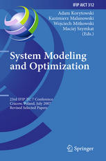 System Modeling And Optimization 23rd Ifip Tc 7 Conference Cracow Poland July 2327 2007 Revised Selected Papers 1st Edition Giuliano Augusti