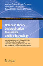 Database Theory And Application Bioscience And Biotechnology International Conferences Dta And Bsbt 2010 Held As Part Of The Future Generation Information Technology Conference Fgit 2010 Jeju Island Korea December 1315 2010 Proceedings 1st Edition Hai Tao