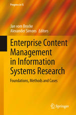 Enterprise Content Management In Information Systems Research Foundations Methods And Cases 1st Edition Alexander Simons