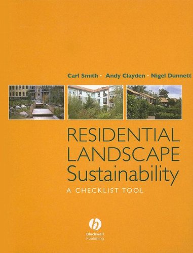 Residential Landscape Sustainability A Checklist Tool 1st Edition Carl Smith