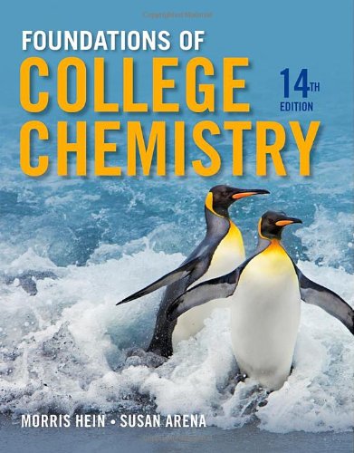 Foundations Of College Chemistry 14th Edition Morris Hein Susan Arena