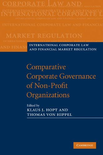 Comparative Corporate Governance Of Nonprofit Organizations 1st Edition Klaus J Hopt