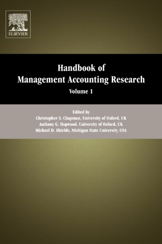 Handbooks Of Management Accounting Research 1 1st Edition Christopher S Chapman