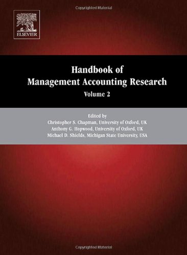 Handbooks Of Management Accounting Research 2 1st Edition Christopher S Chapman