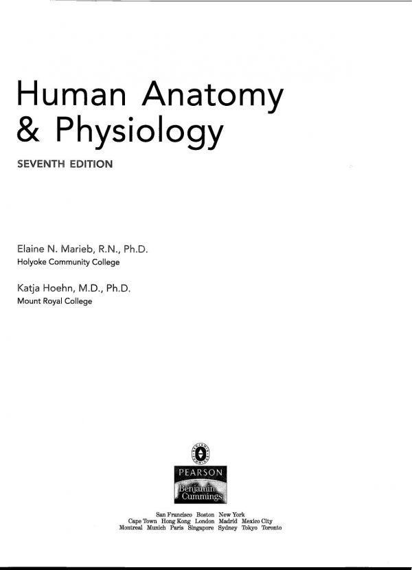 Human Anatomy And Physiology 7th Edition Elaine Nicpon Marieb