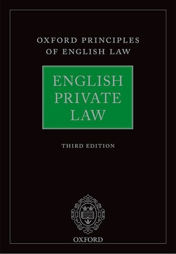 English Private Law 3rd Edition Andrew Burrows