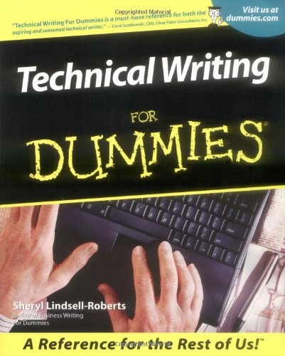 Technical Writing For Dummies 1st Edition Sheryl Lindsellroberts