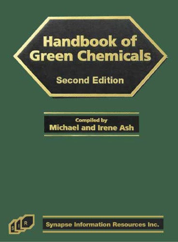 Handbook Of Green Chemicals 2 Ed Ash Michael Ash Irene