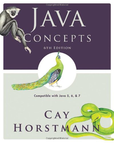 Java Concepts Compatible With Java 5 6 And 7 6th Edition Cay S Horstmann