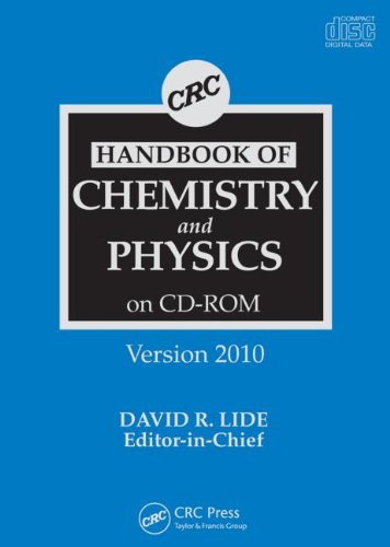 Crc Handbook Of Chemistry And Physics Cdrom Version 2010 11th Edition David R Lide